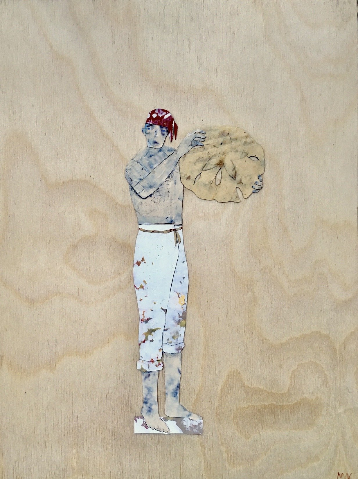 M Westervelt sand dollar acrylic skin on wood panel 9"x12".jpeg
