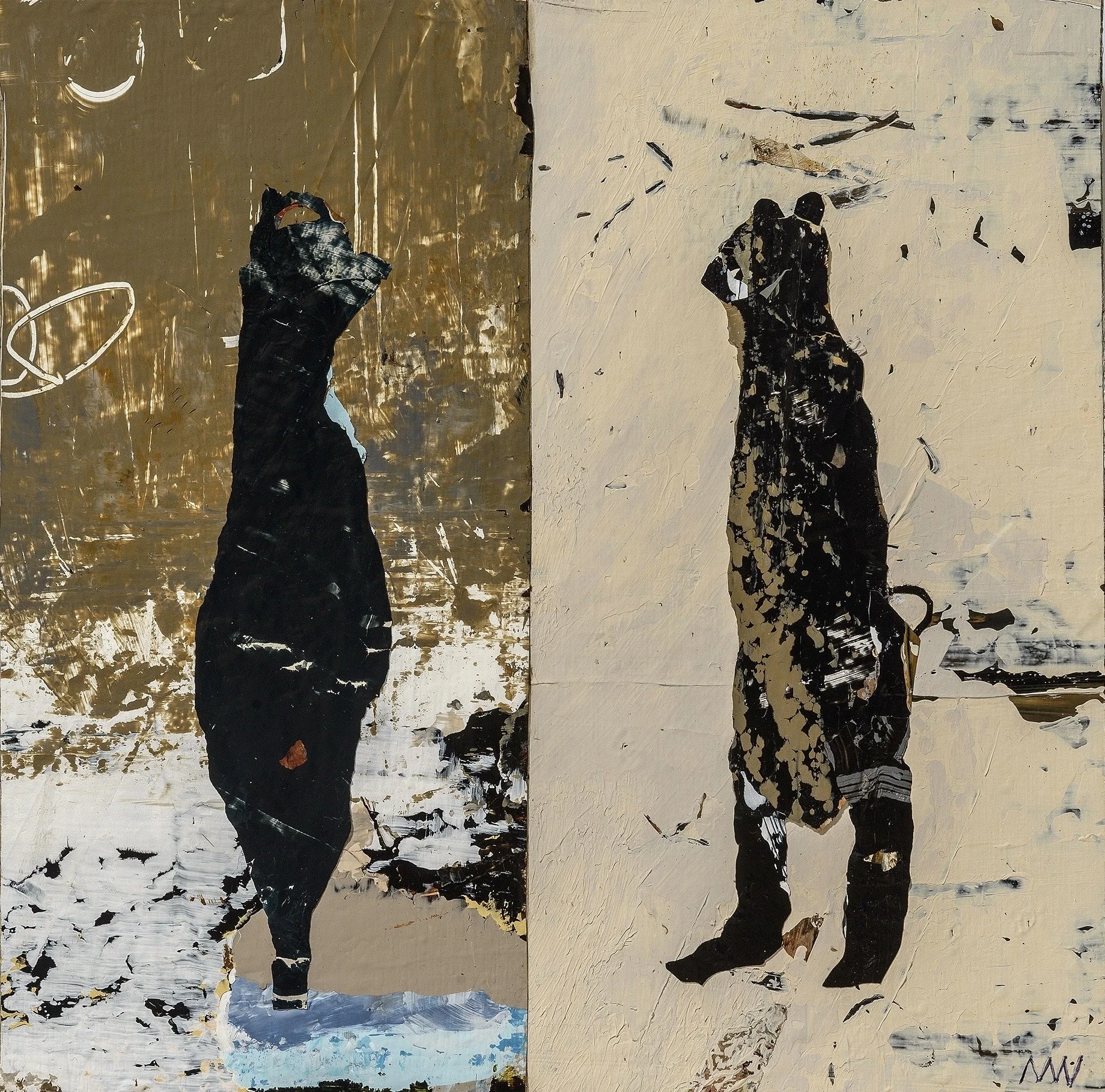 M Westervelt two bears acrylic skin on wood panel 8"x8".jpg