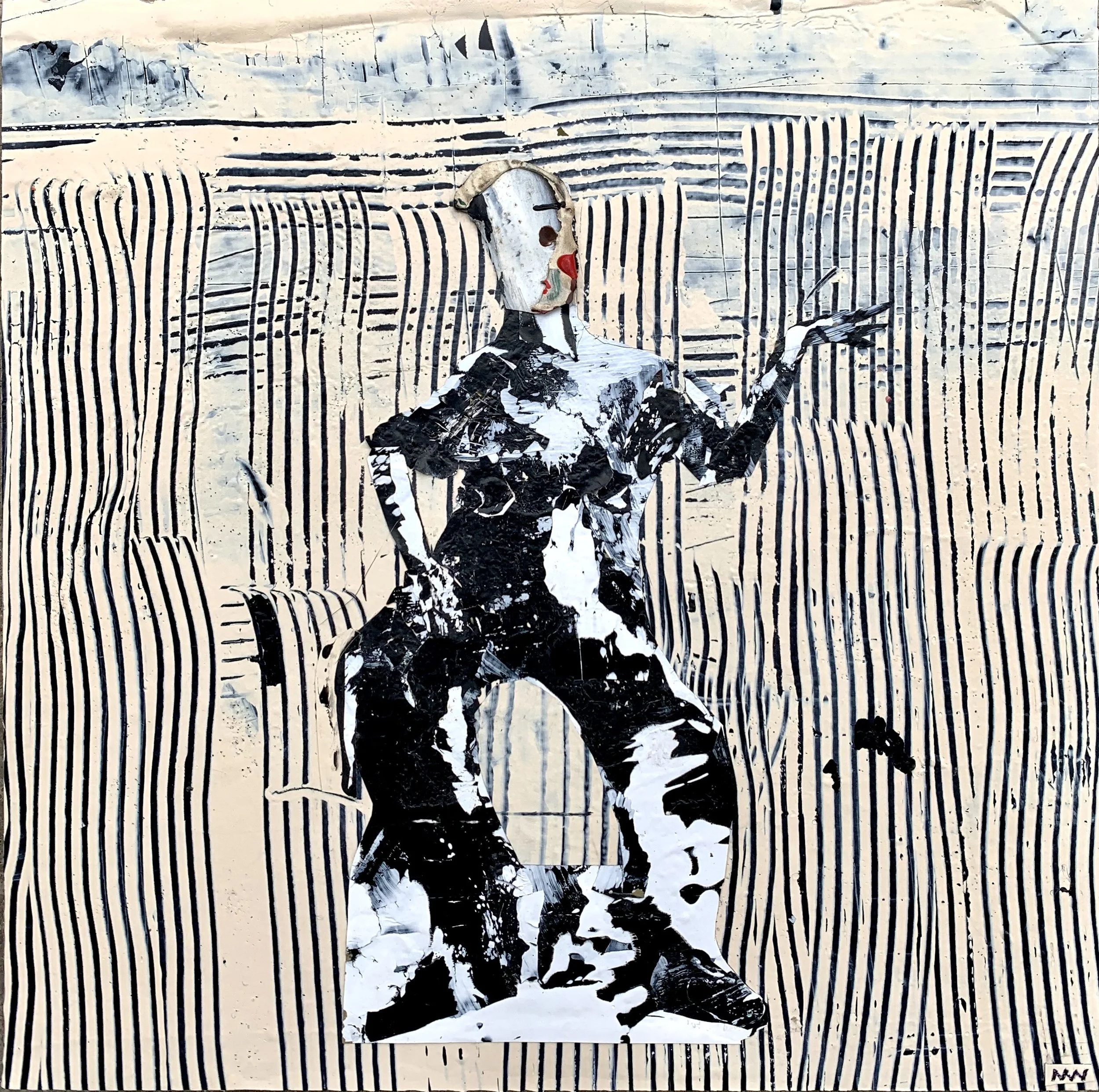 M Westervelt hen style acrylic skin on wood panel 8"x8".jpeg