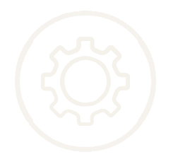 Gear icon inside a circle