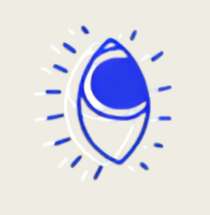 Illustration of a blue football with white accents, radiating lines around it.