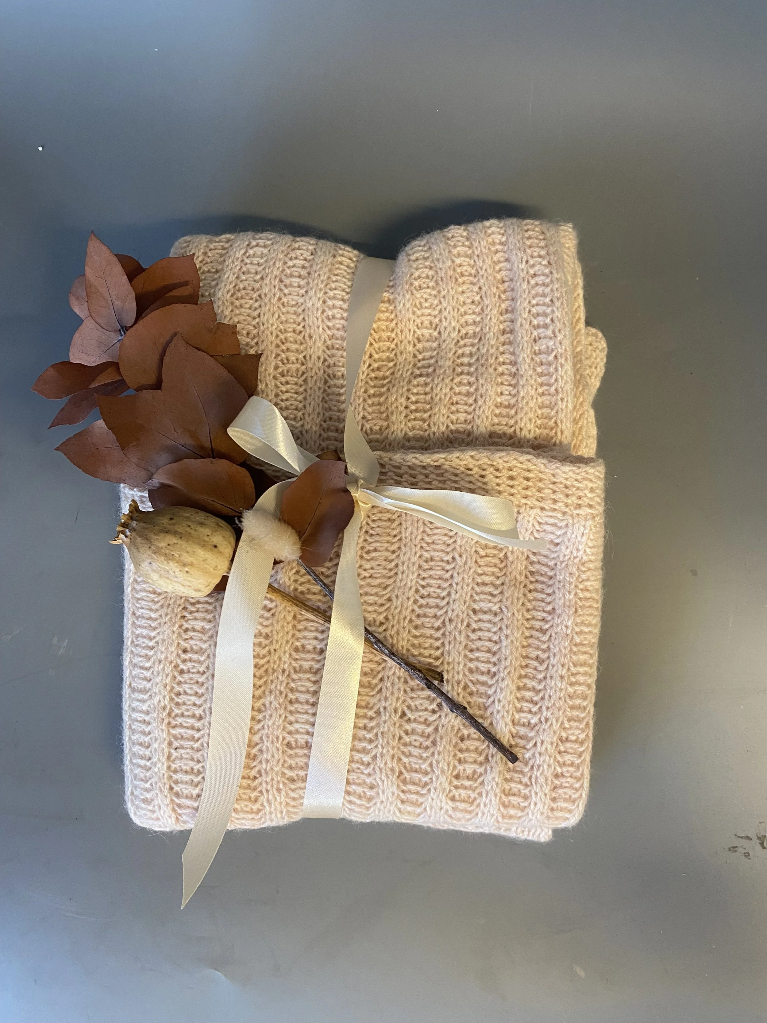 Weiche Strickdecke