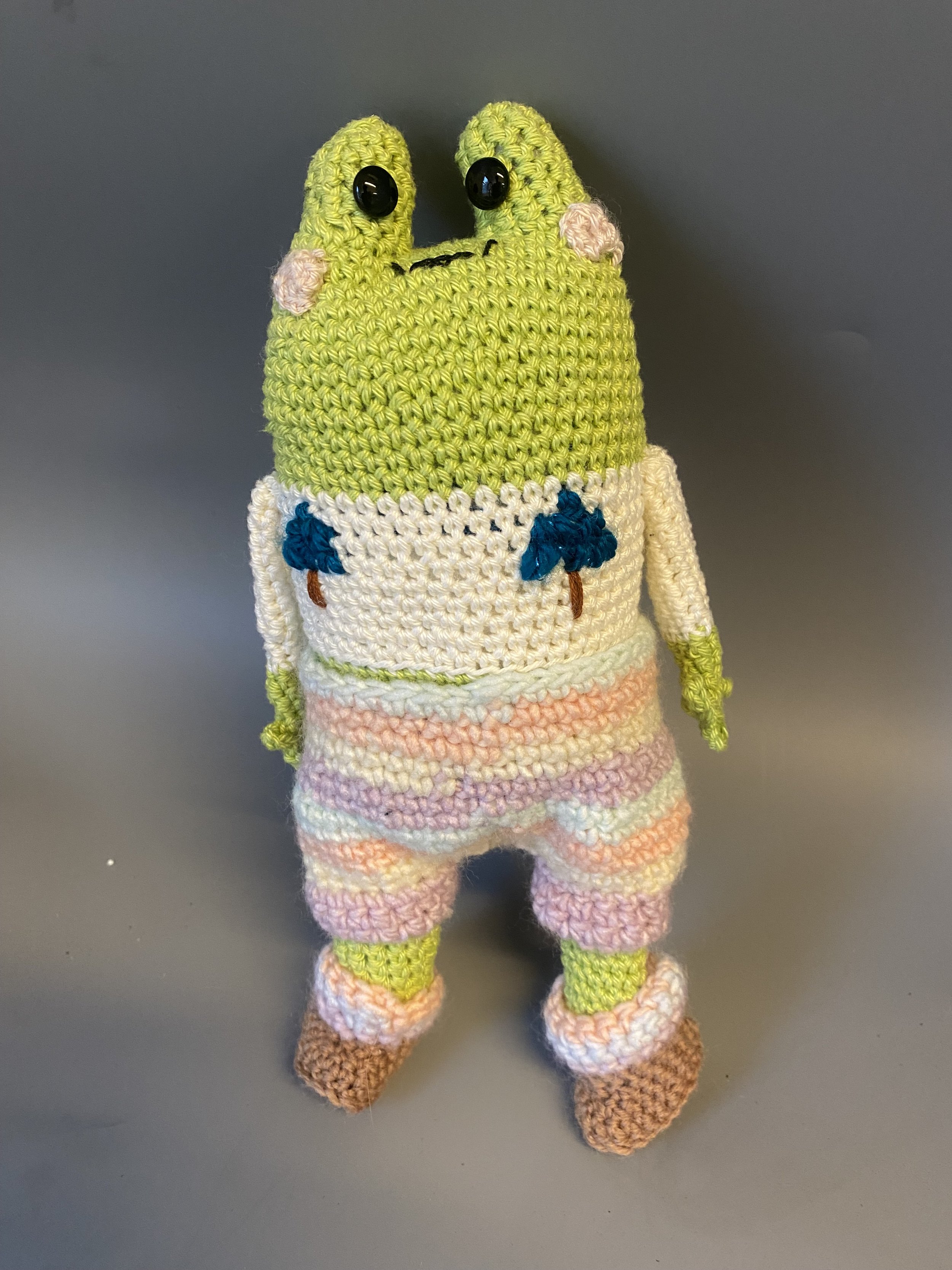 Gehäkelte Puppe „Frosch Rupert“ – Charmantes Amigurumi Unikat