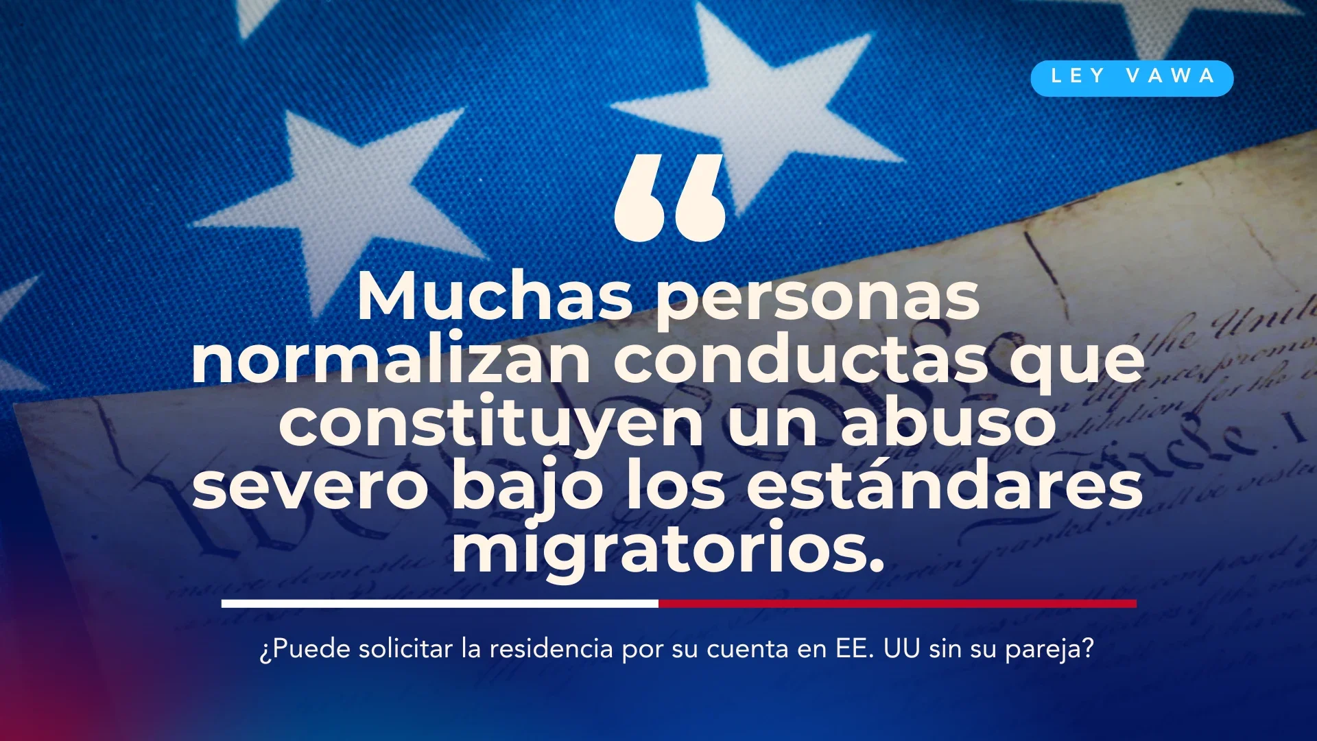¿Puede solicitar la residencia por su cuenta en EE. UU sin su pareja?