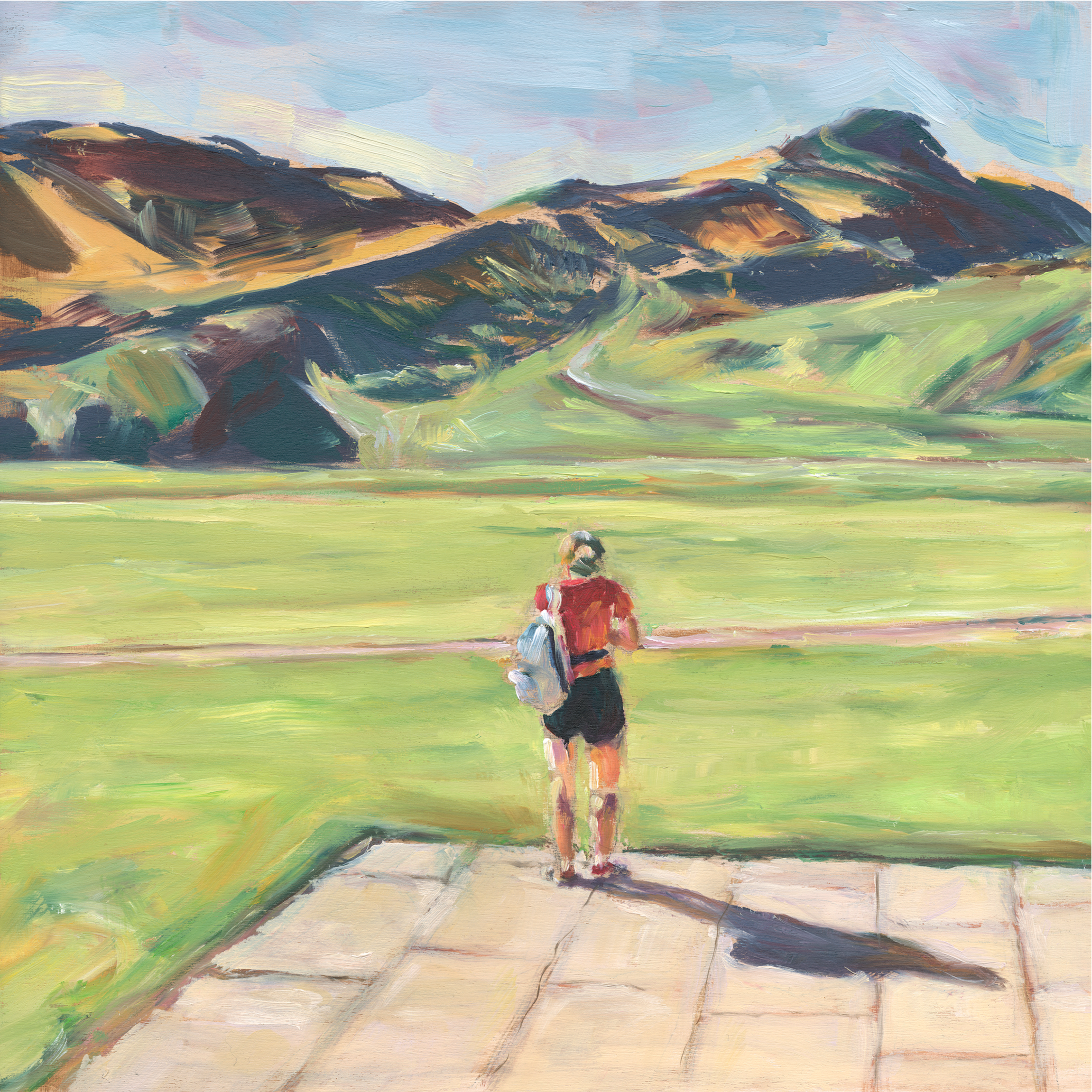 30 x 30 cm, oil painting on cradled wood panel 
