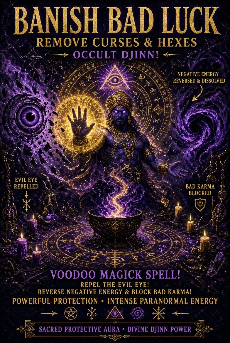BANISH BAD LUCK: THE DJINN OF PROTECTION, CURSE REVERSAL &amp; SPIRITUAL CLEANSING