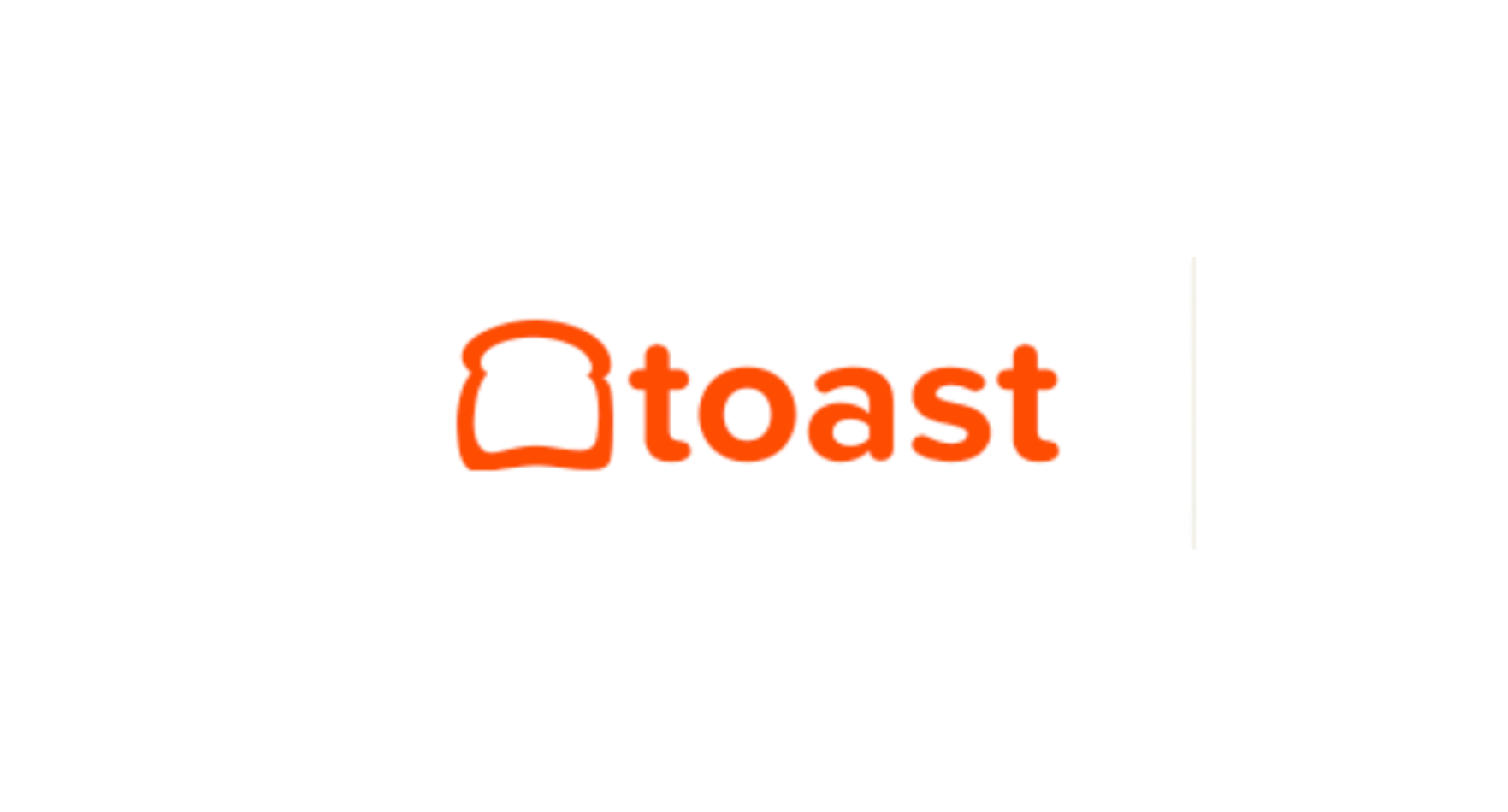 Neon sign of a toasted bread icon with the word 'toast' in orange letters