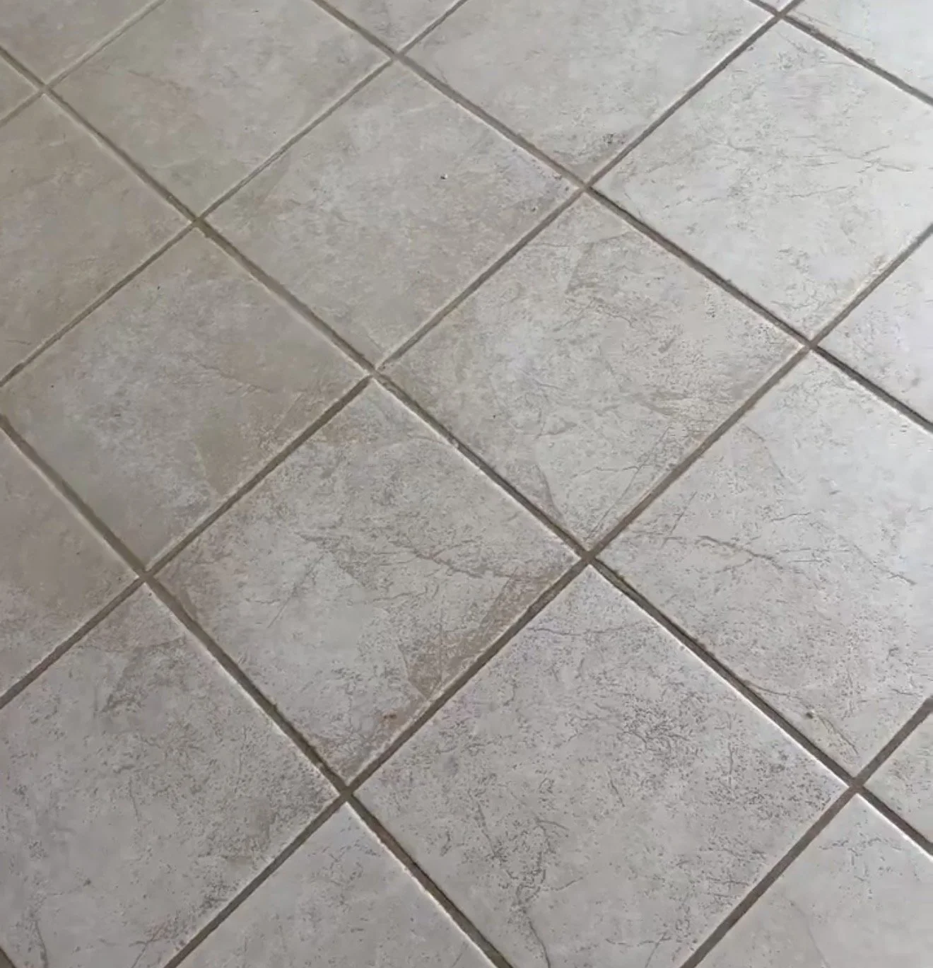 Tile and grout before professional cleaning