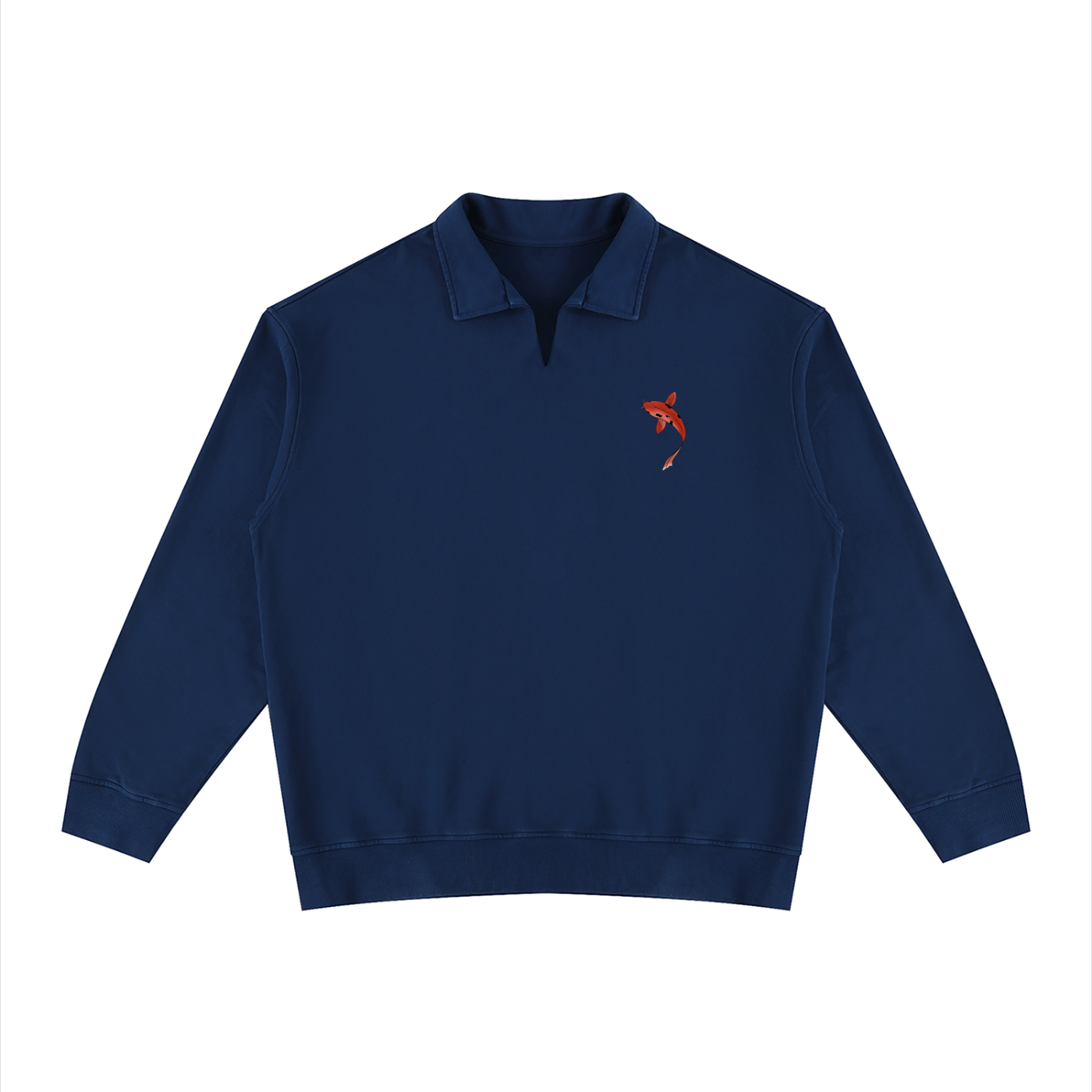Vintage Wash Collared Sweatshirt