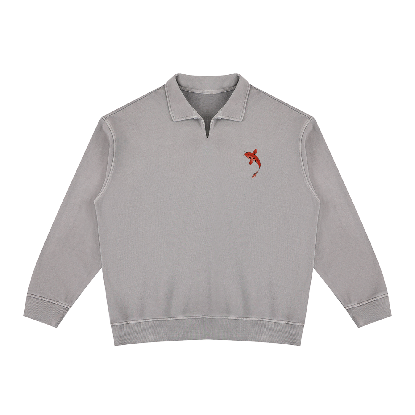 Vintage Wash Collared Sweatshirt