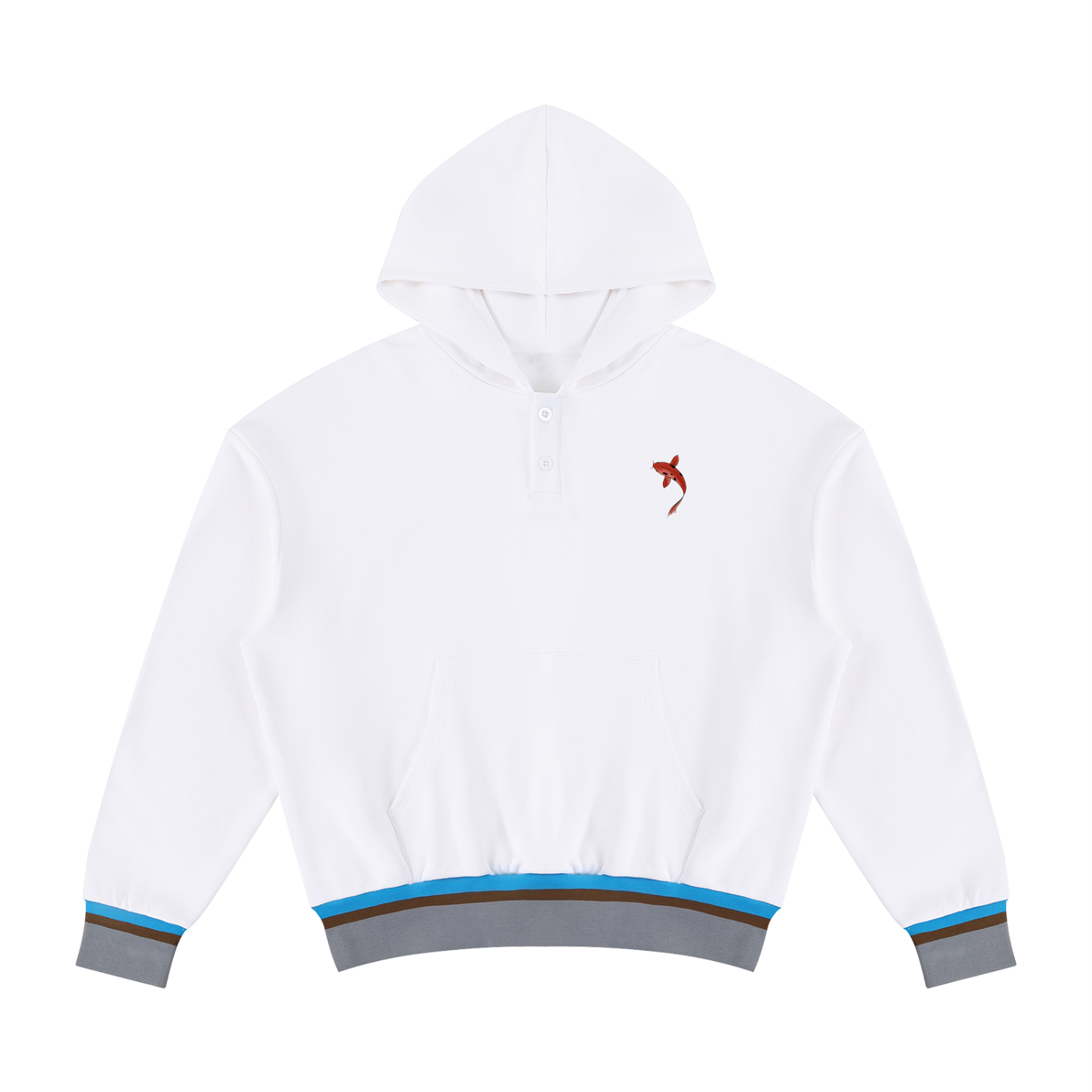 Oversized Color Block Boxy Hoodie