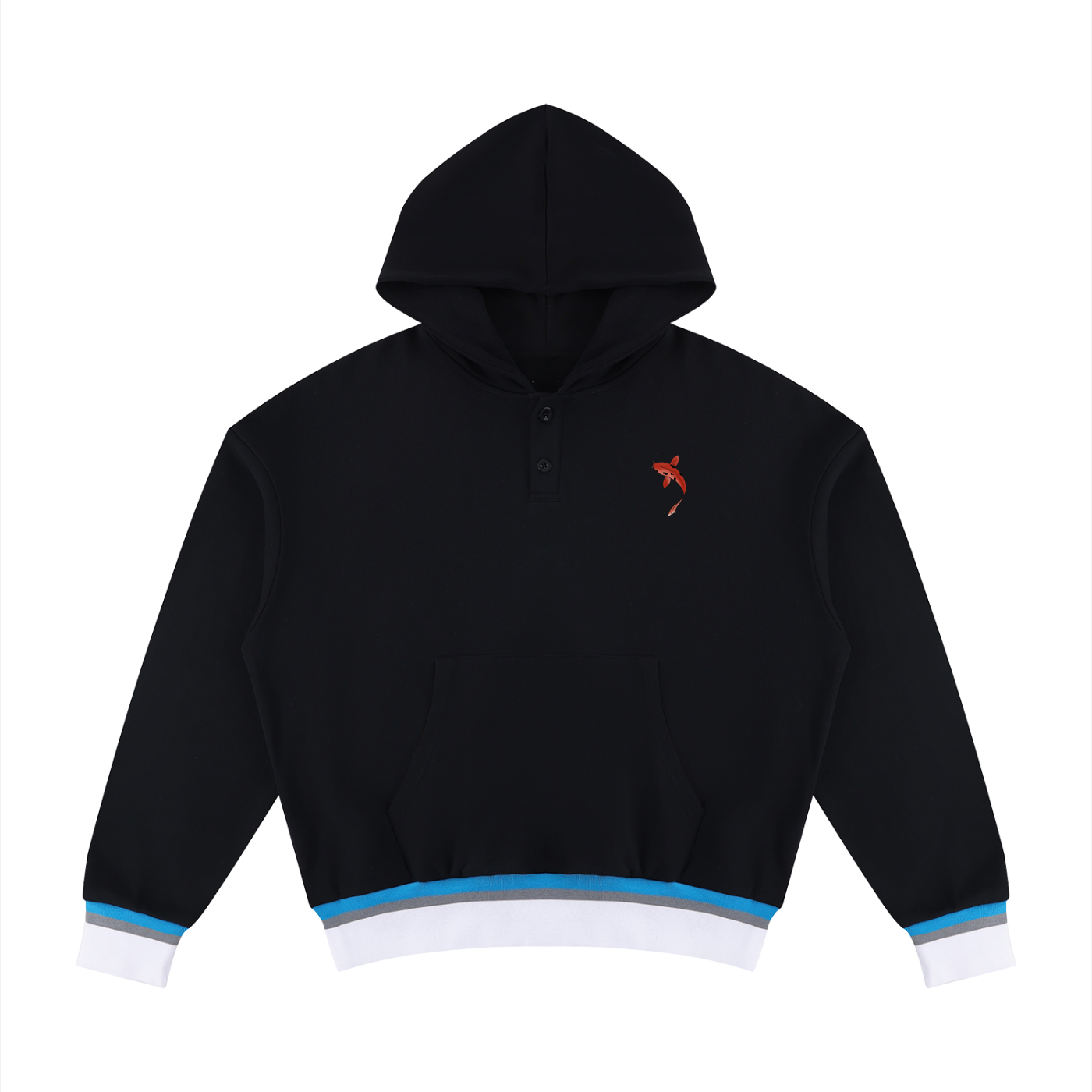 Oversized Color Block Boxy Hoodie