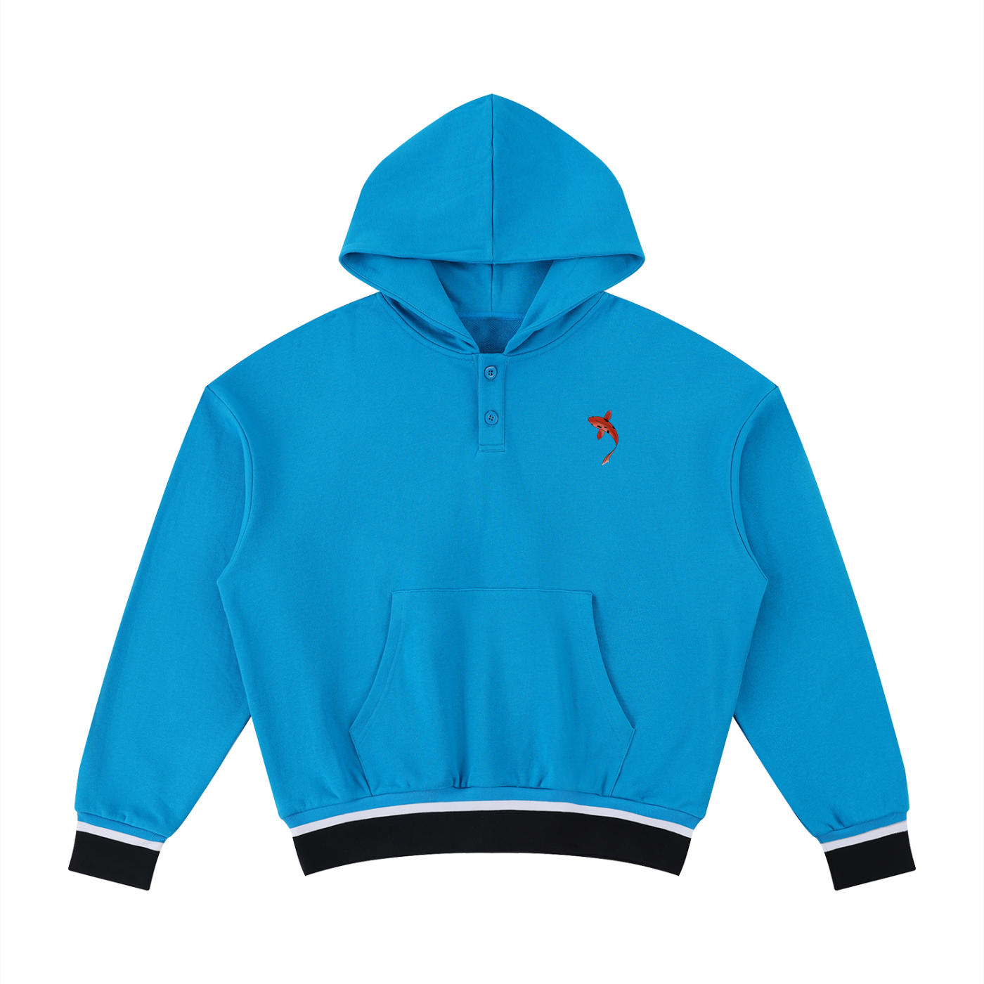 Oversized Color Block Boxy Hoodie
