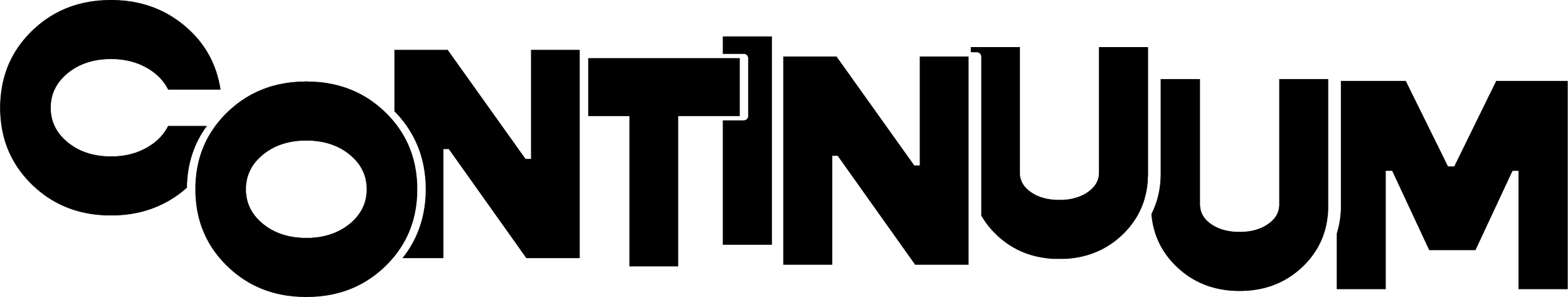 The word 'CONTINUM' in large black outlined letters on a black background.