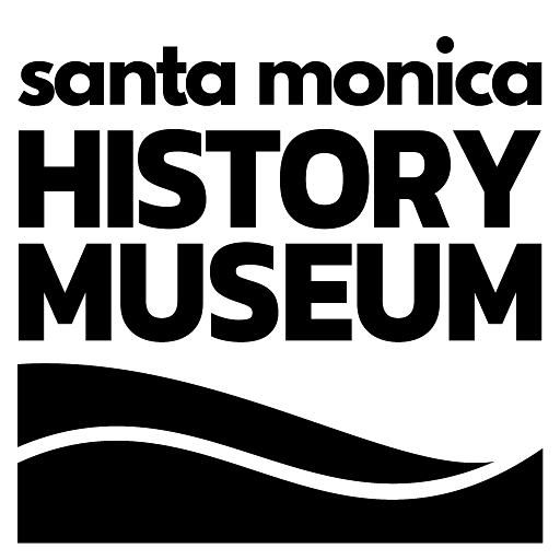 Logo for the Santa Monica History Museum featuring the museum's name in black text.