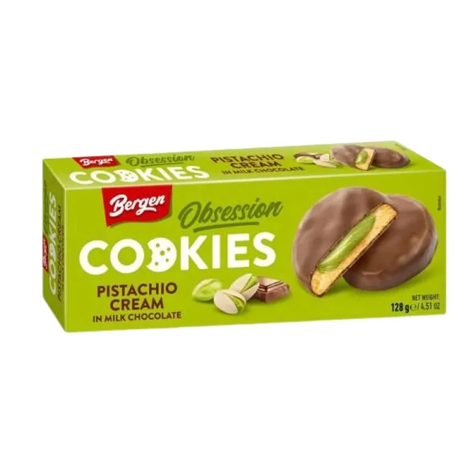 Bergen Pistachio Cream & Chocolate Cookies (Europe)