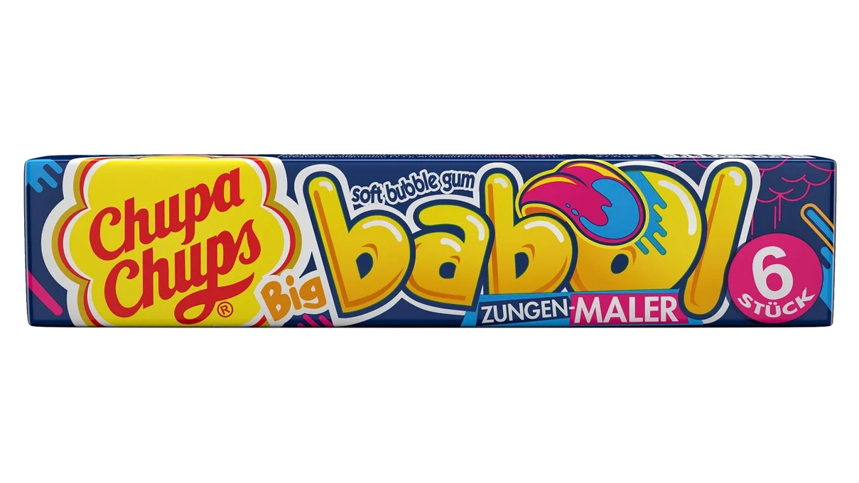 Chupa Chups Big Babol Zungen-maler Bubble Gum (Netherlands)