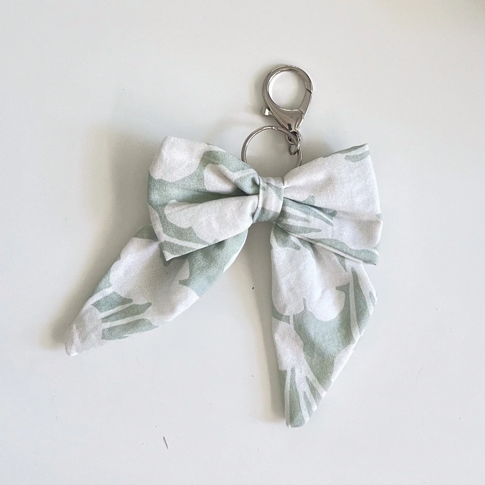Bow Bag Charm - Green with Berries