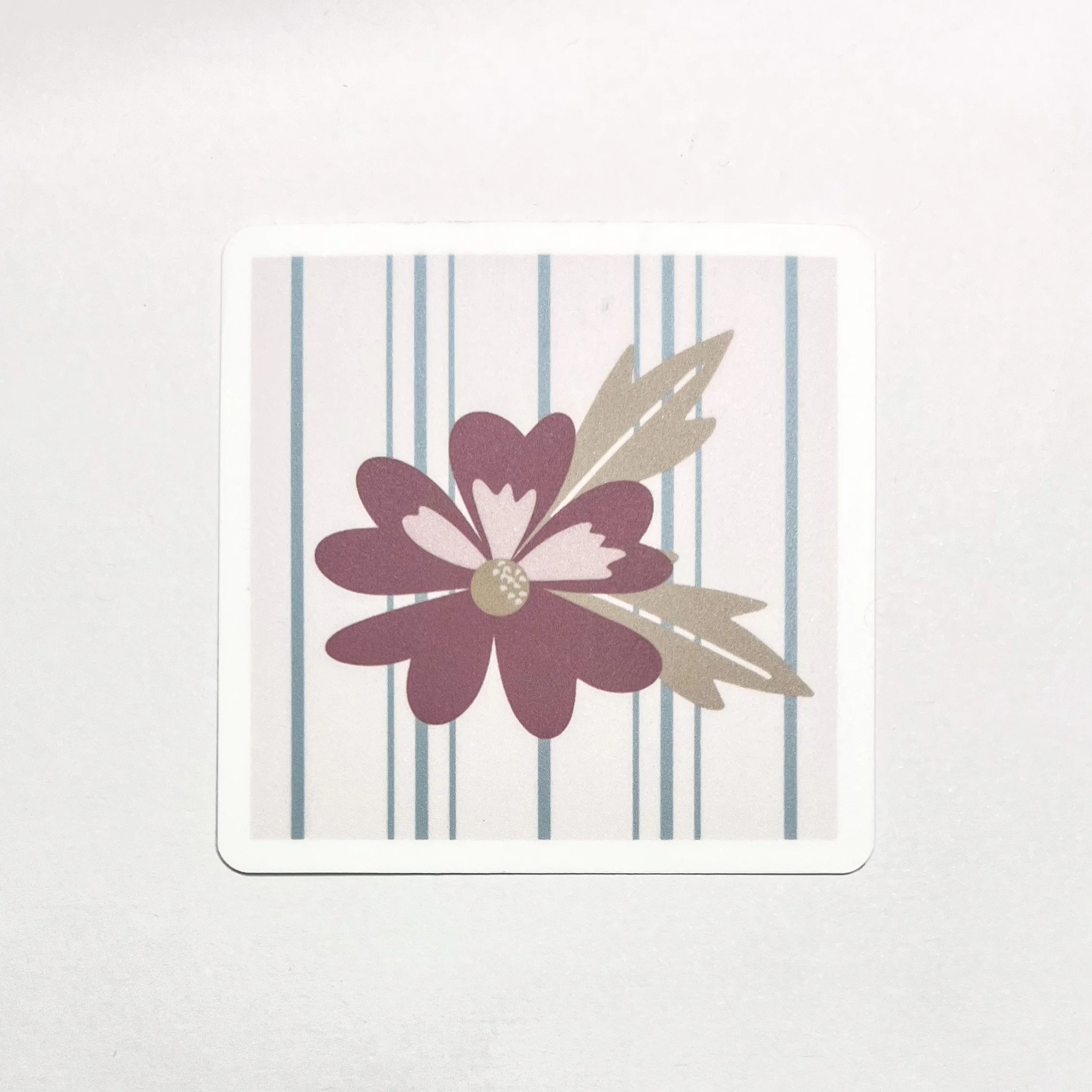 Red Bloom with Stripes