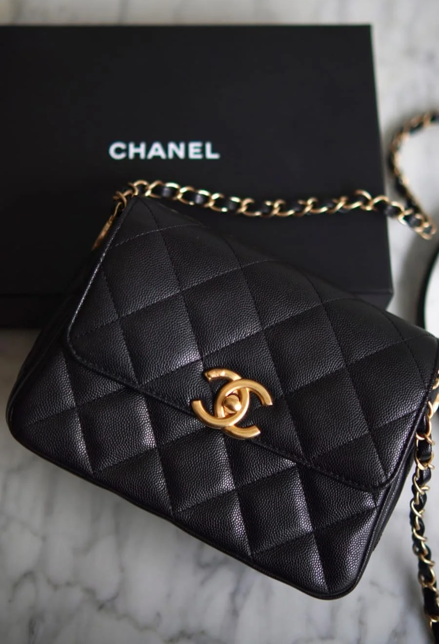 Bolsa Chanel Single Flap Caviar Small Preta