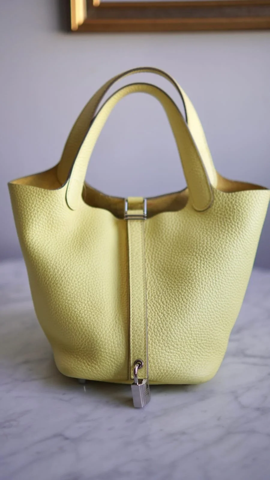 Bolsa Hermès Picotin 18 Limoncello Clemence