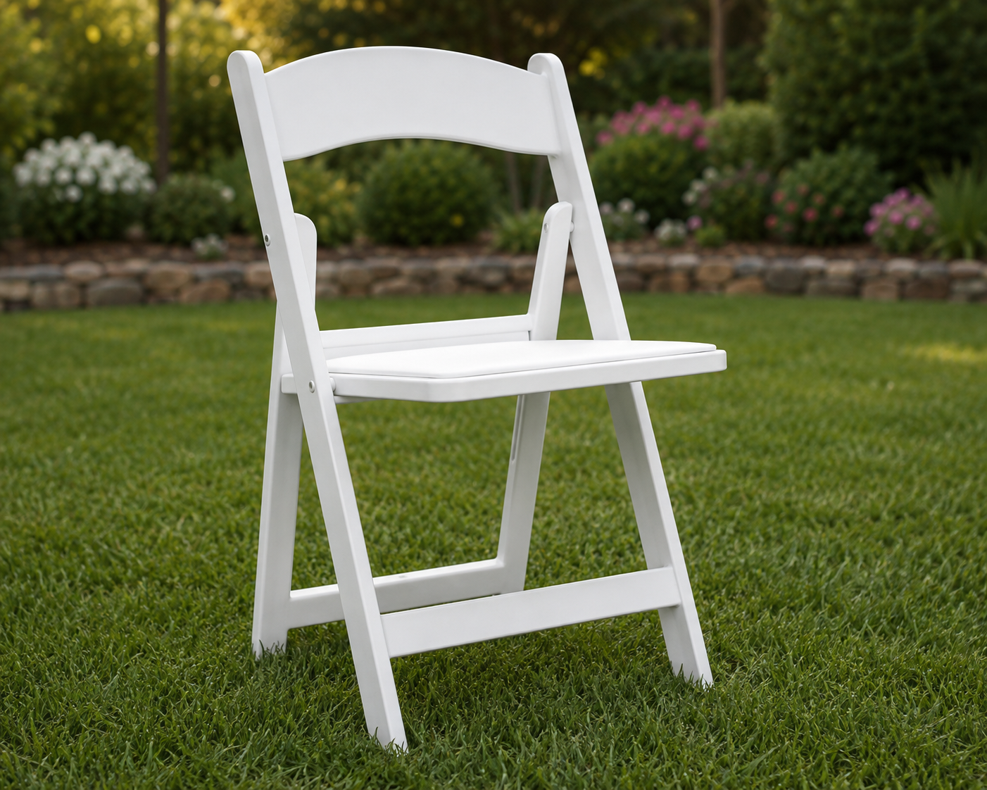 Padded Resin White Chair
