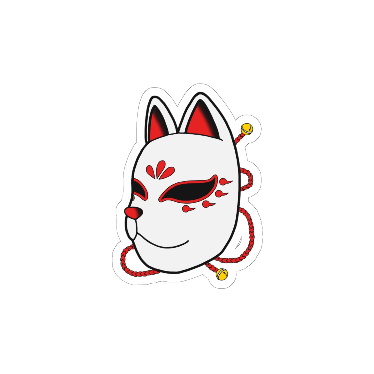 Kitsune Mask Sticker — Japanese Decal