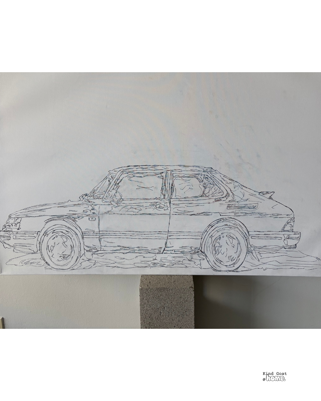 sharpie on canvas