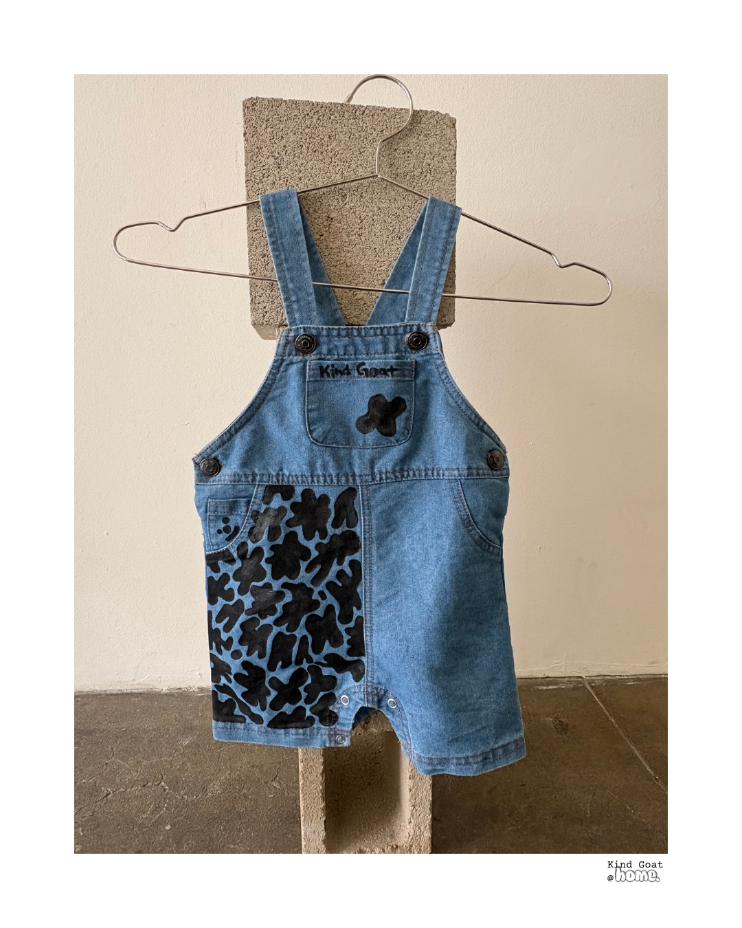 acrylic paint on denim