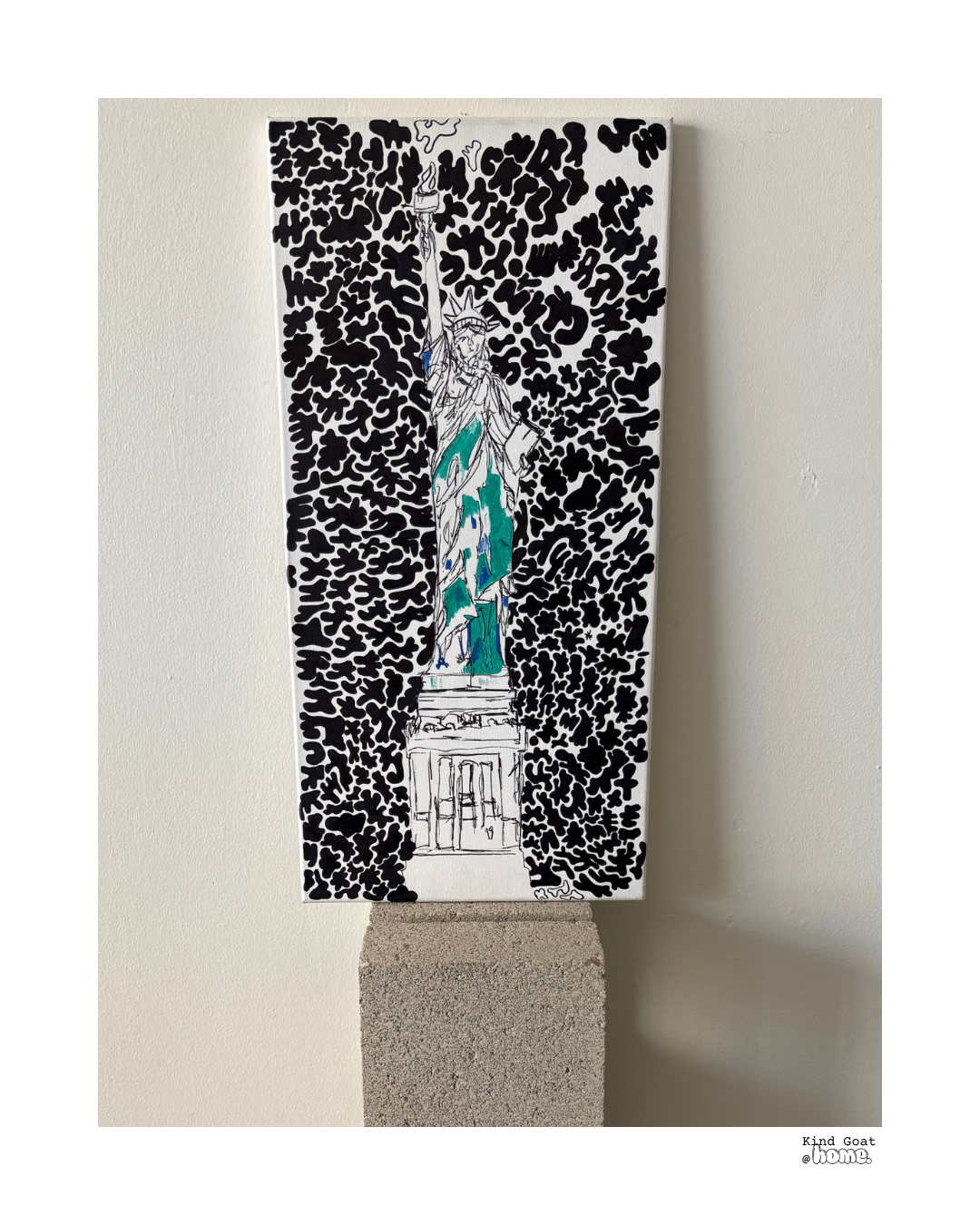 sharpie and acrylic paint