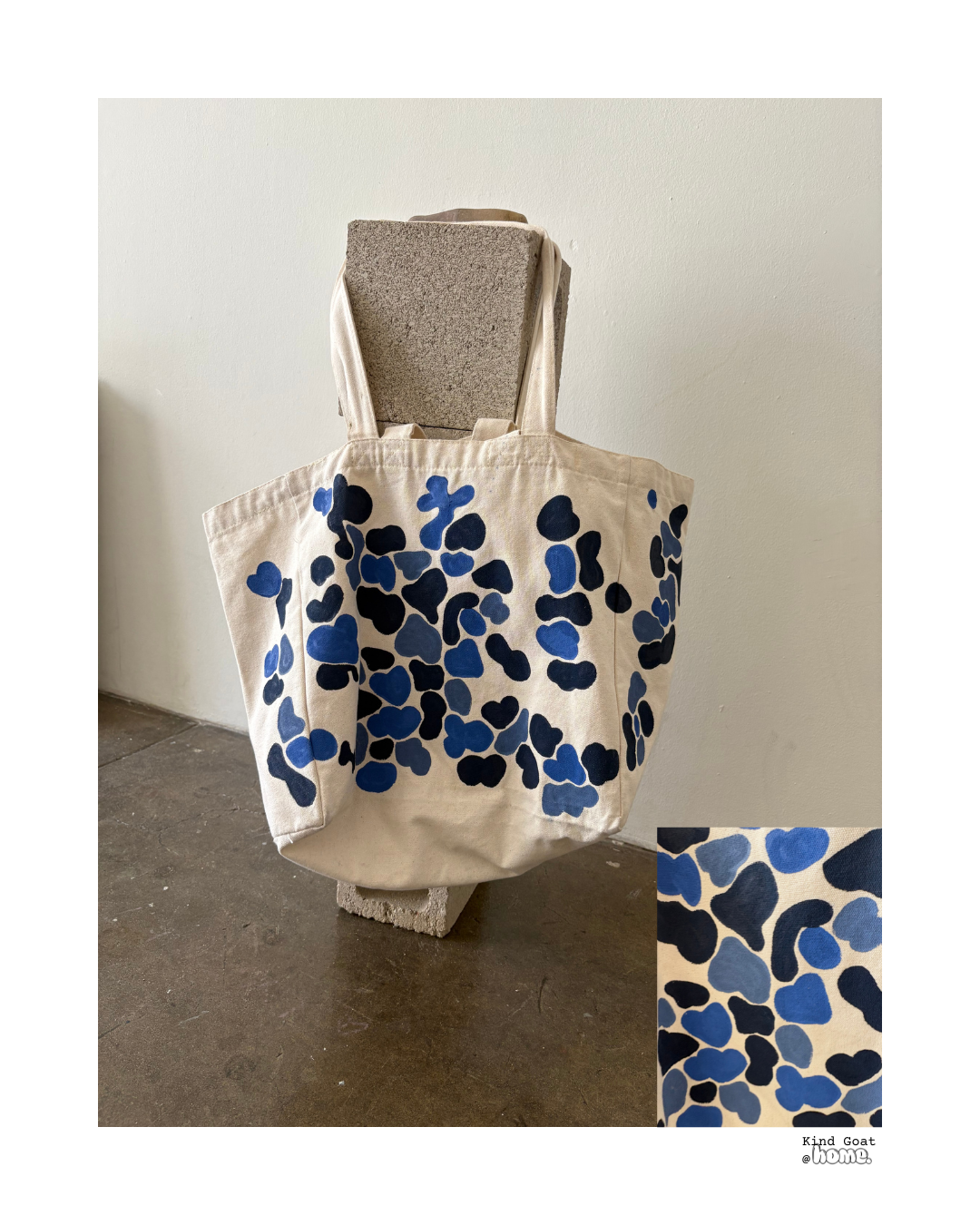 acrylic paint on bag