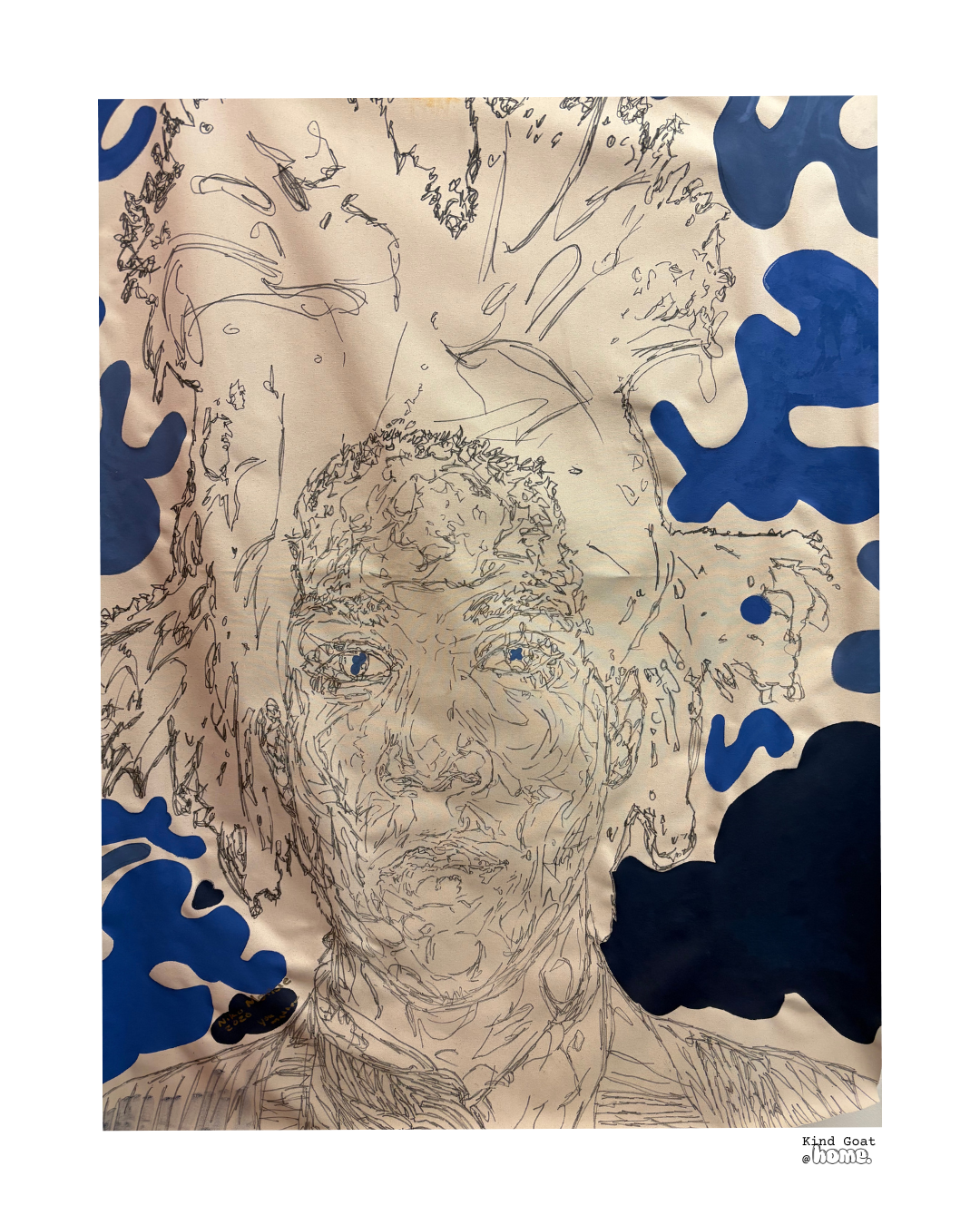 sharpie and acrylic paint on canvas 