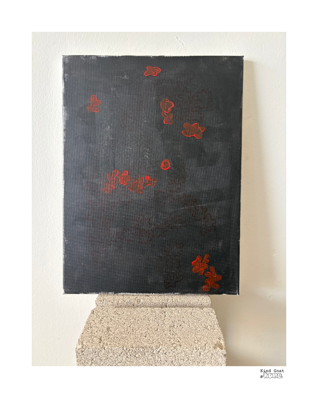 sharpie and acrylic paint on canvas