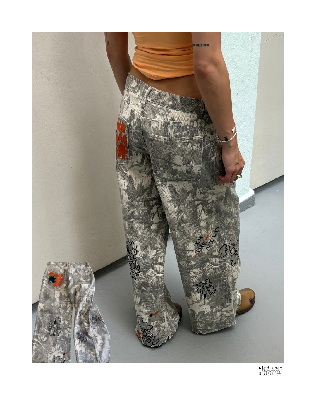 sharpie and acrylic paint on pants 