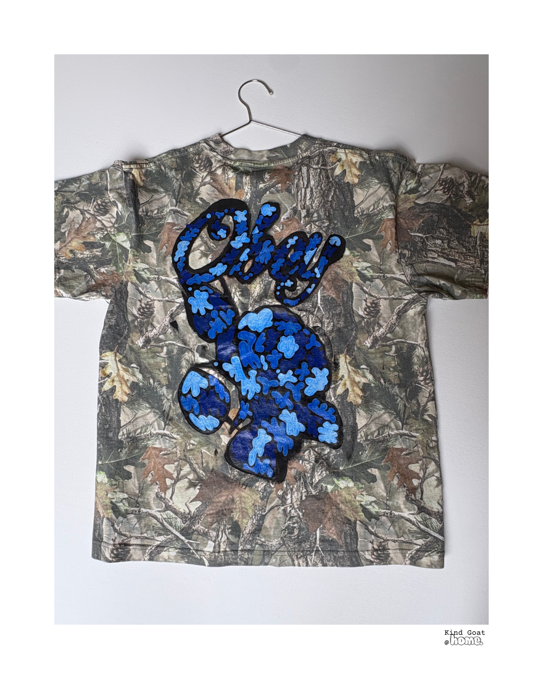 acrylic paint on shirt