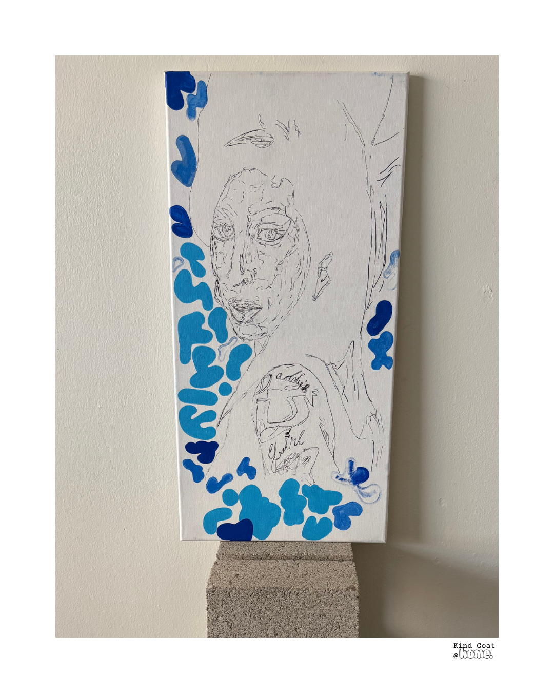 sharpie and acrylic paint on canvas 