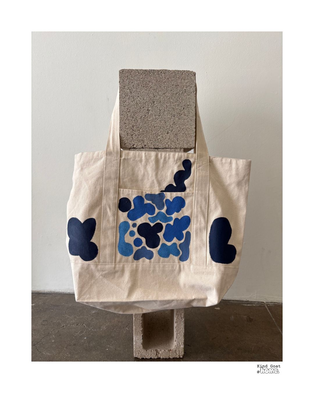 acrylic paint on bag