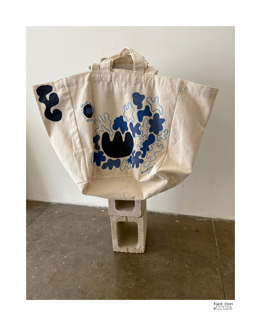 sharpie and acrylic paint on bag