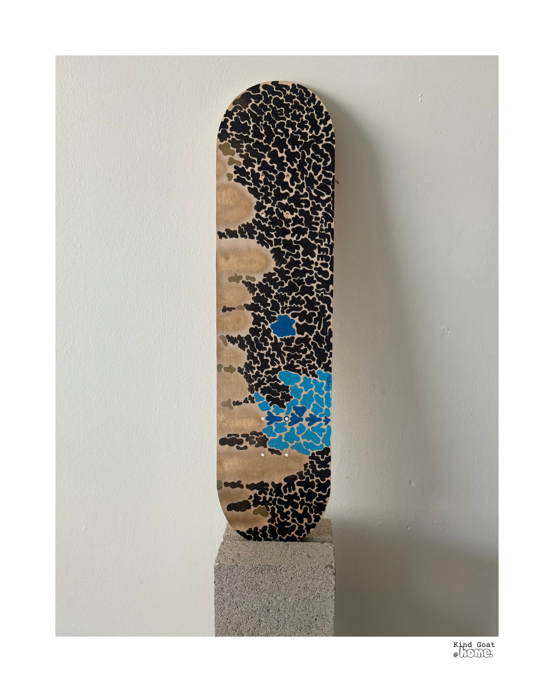 sharpie and spray paint on wood