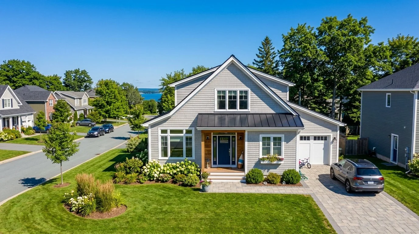 A modern home in a Halifax neighborhood representing real estate property financing and appraisal condition approvals in Nova Scotia.