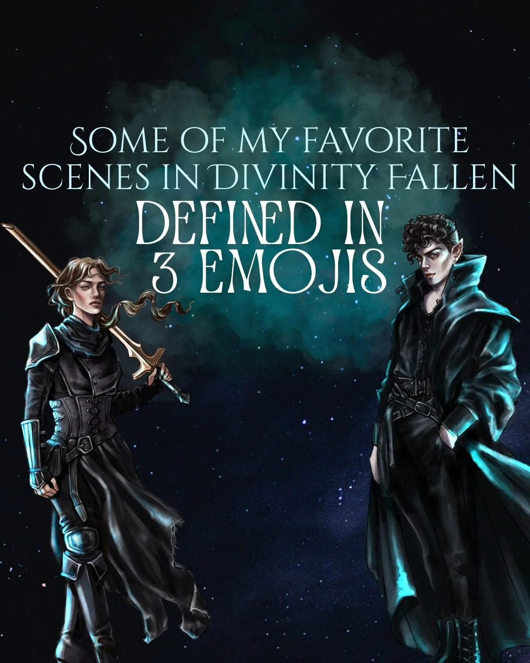 Which scene are you most excited for?! 👀

Head over to Goodreads to make sure Divinity Fallen is on your &lsquo;Want to Read&rsquo; list! Available November 17, 2026 🩶

Character &amp; cover art by @karinagiada 🩶

#divinityfallen #emojichallenge #
