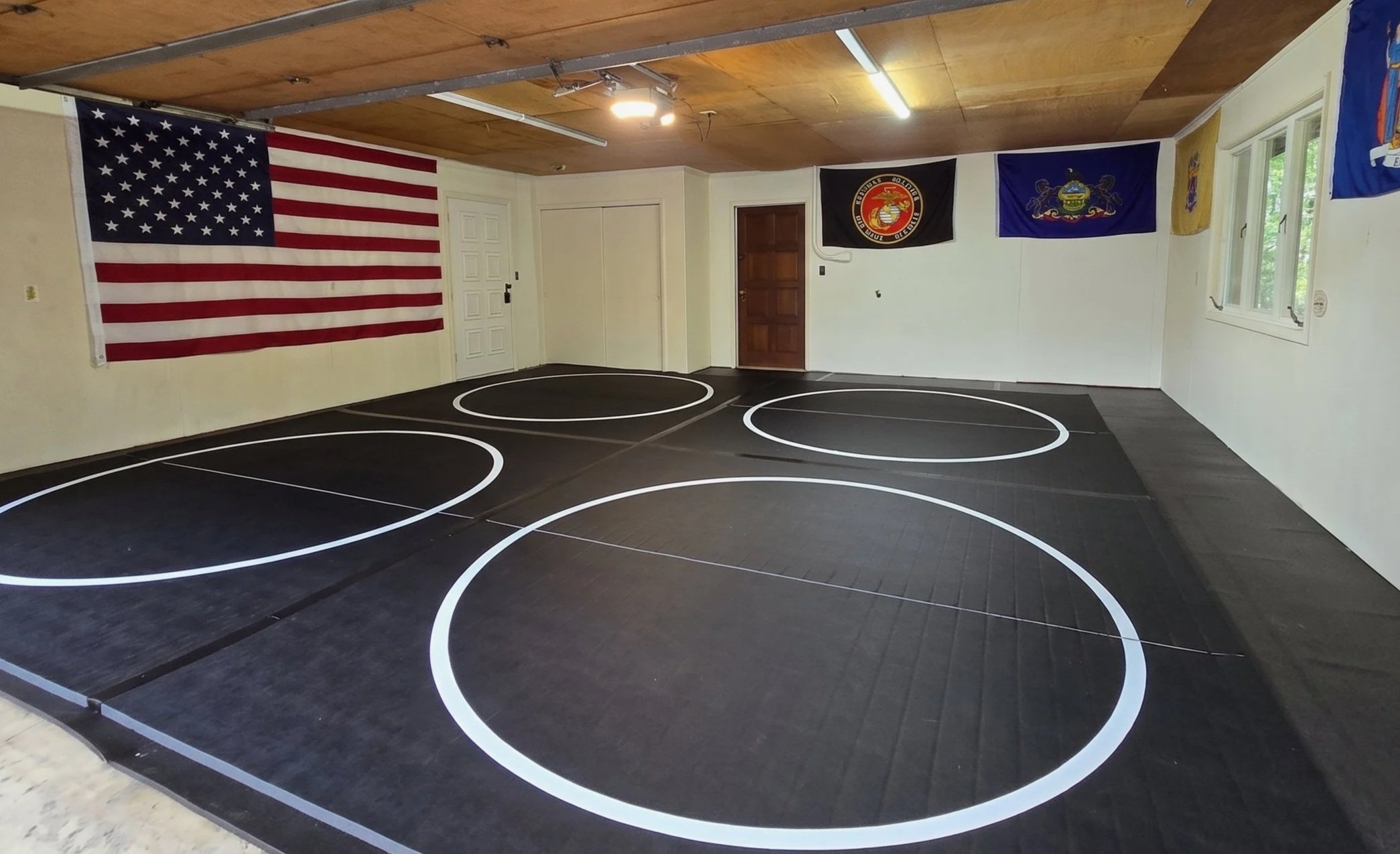 On-site Jiu-Jitsu dojo and martial arts training mats at New Soil Sober Living for young men in Northeast Pennsylvania