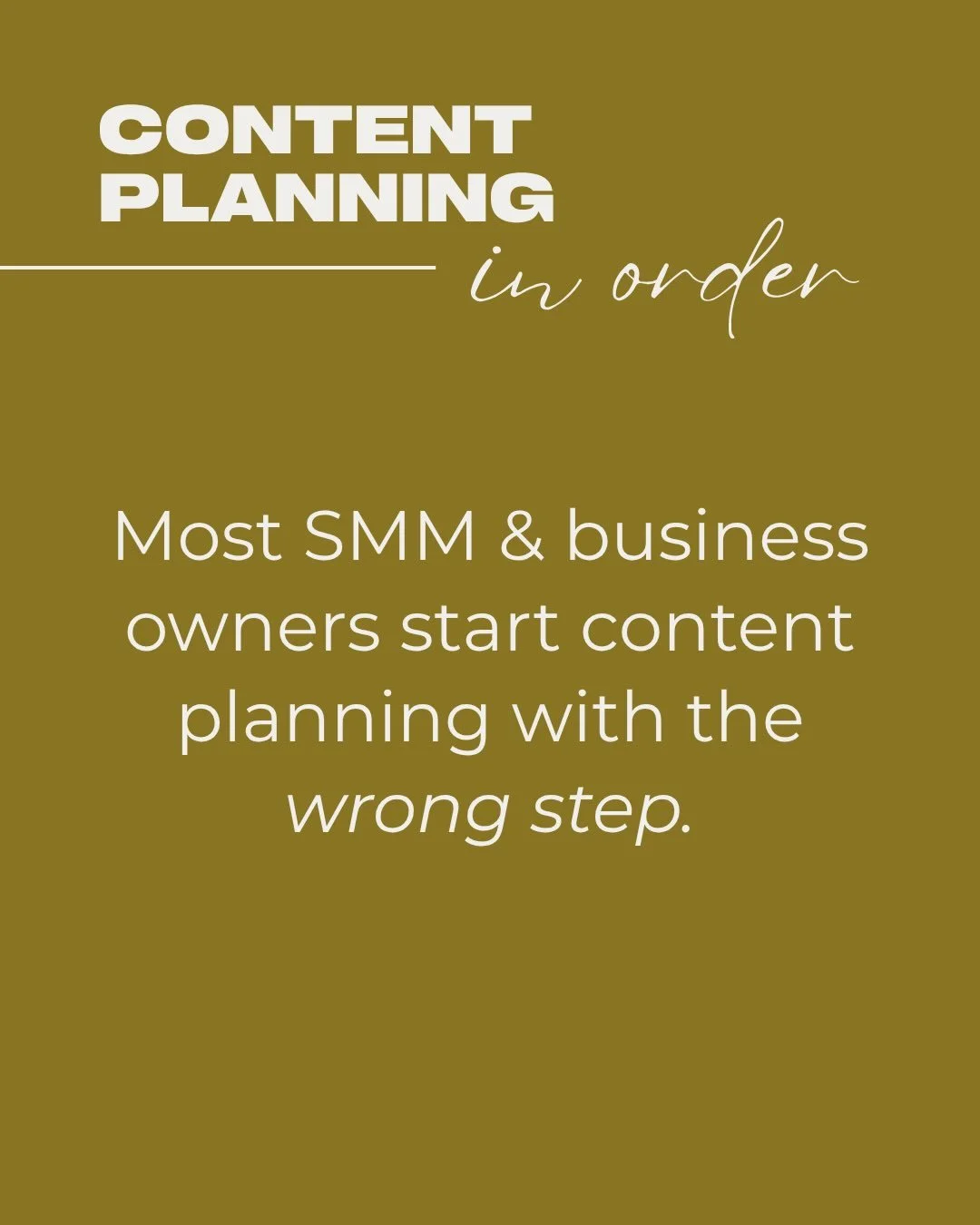 You&rsquo;re starting your content plan in the wrong place. 🍯
Most social media managers and business owners open a blank content calendar and start brainstorming. We start with strategy.

Here&rsquo;s the content planning process we use for every c