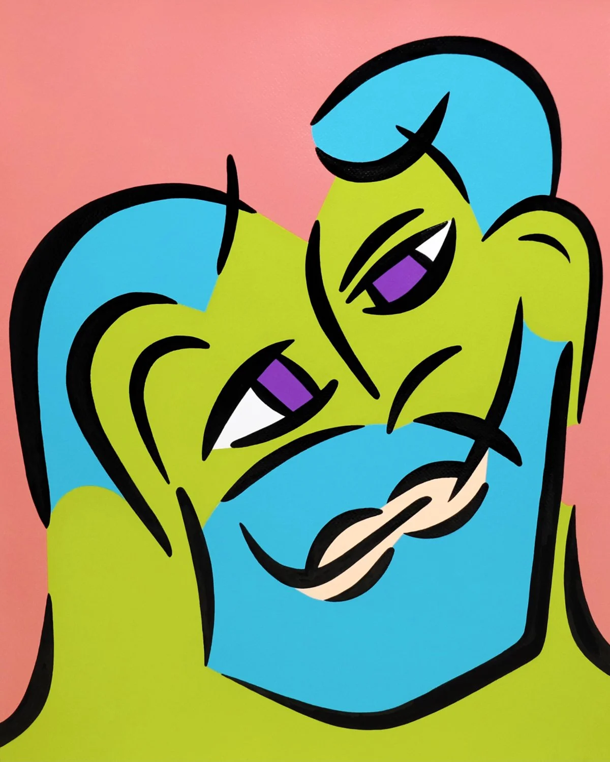 Self-Kiss II (Double Self-Portrait)