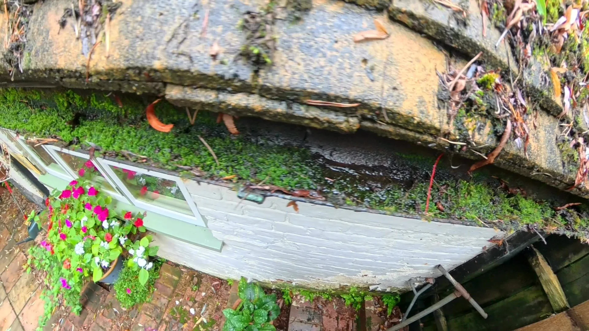 Cast Iron Gutter Clean in Sandling — Listed Home Roof Biocide