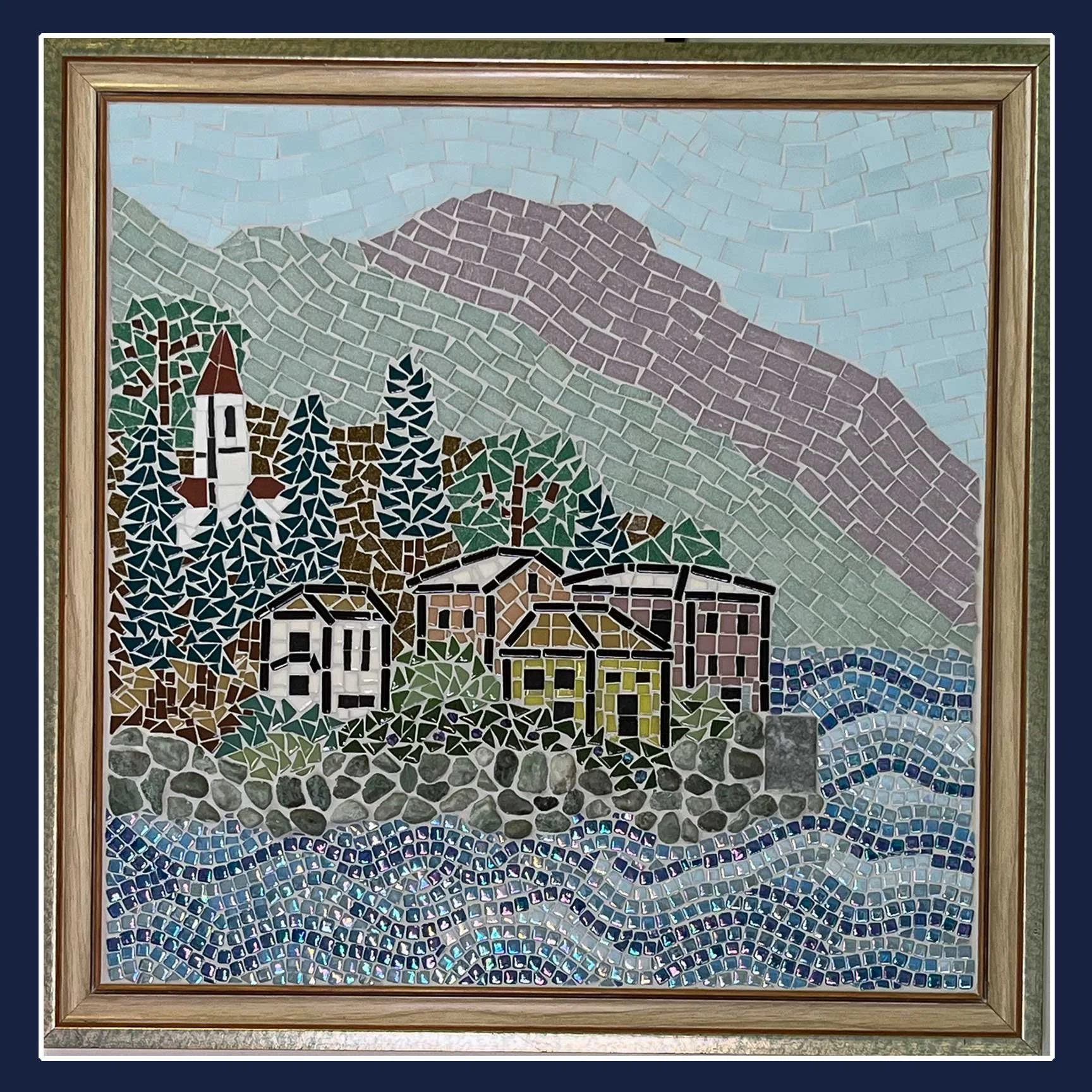 By the Sea - 22.5" x 22.5" - $90