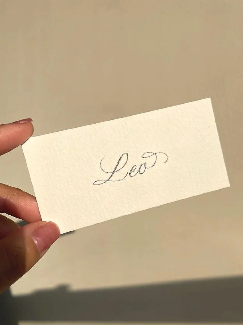 Modern Calligraphy Place card