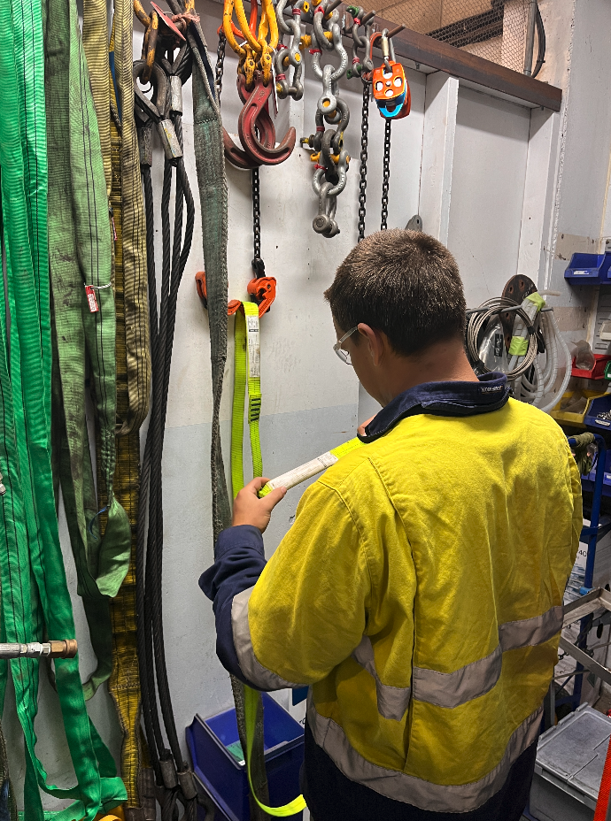 Qualified Fern Group employee doing a height safety inspection.