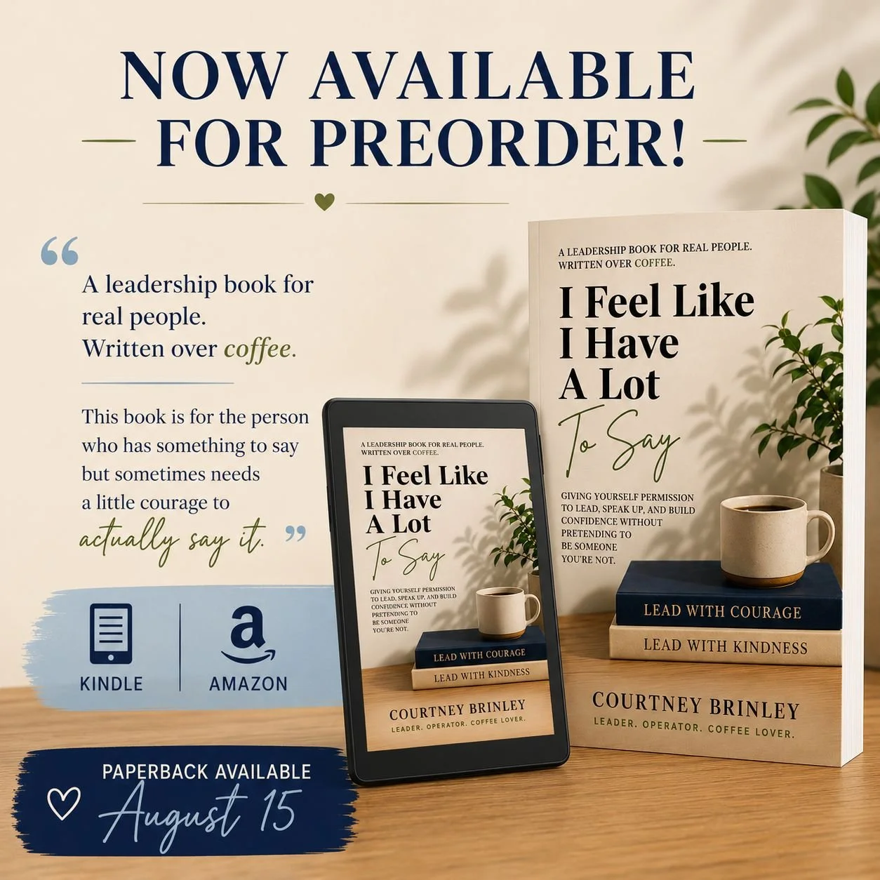 It’s official! I Feel Like I Have a Lot to Say is now available for preorder on Kindle!