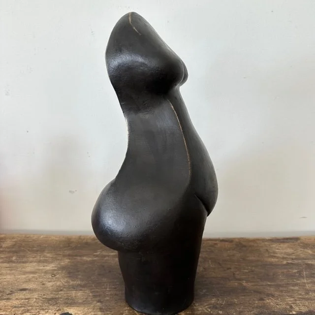 Handmade Clay Female Torso Sculpture